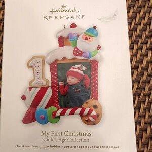Hallmark Keepsake My First Christmas Ornament with Red and White Accents